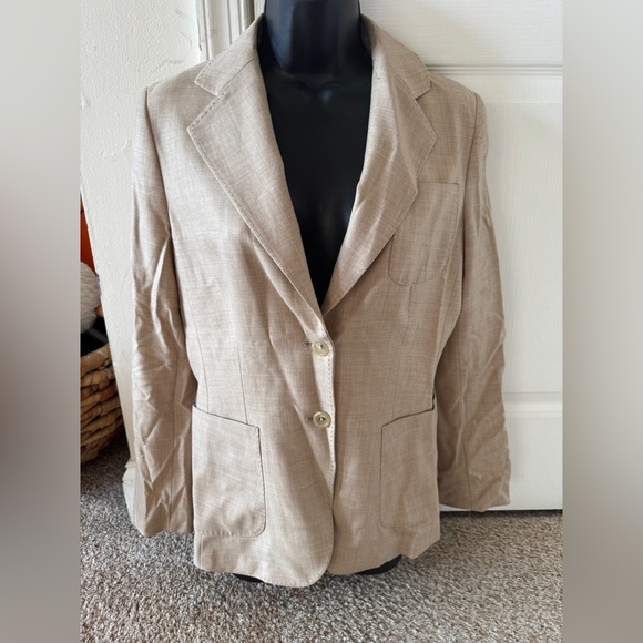Banana Republic women’s size 6, cream wool/silk blazer jacket - Picture 1 of 6